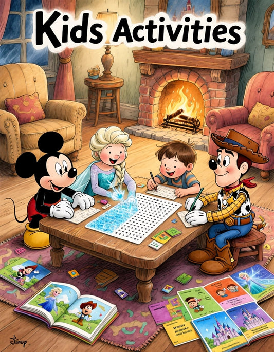 Disney themed activity book for children
