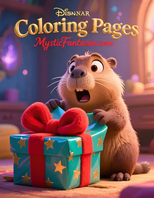 Capybara Christmas Coloring Pages Digital Download