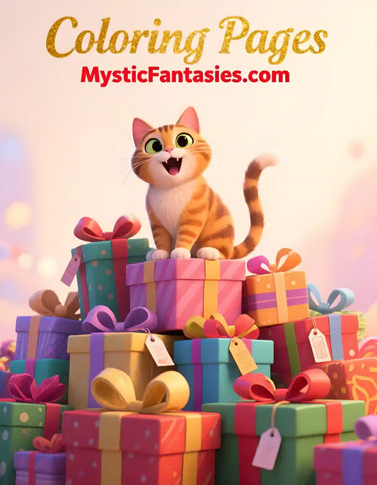 Little Cat Coloring Pages Digital Download